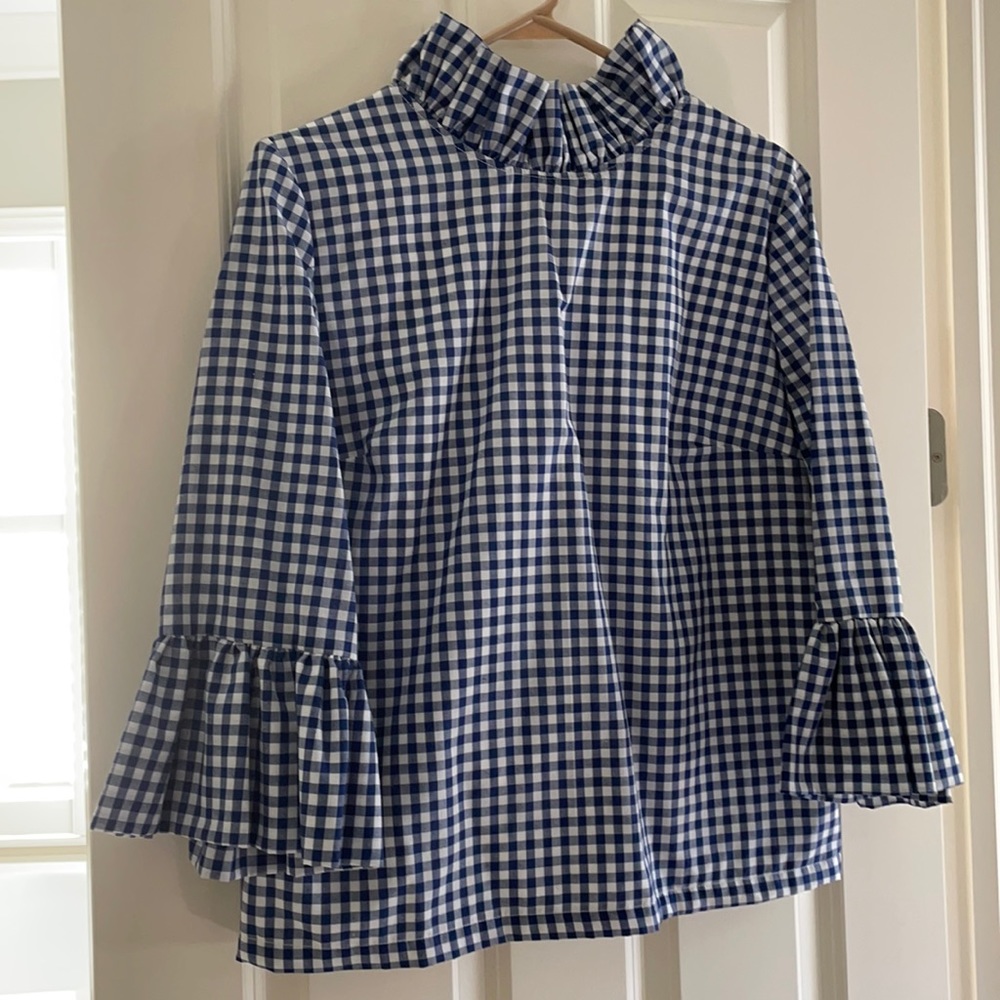 Elizabeth Wilson ruffle sleeve top